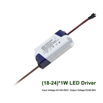 LED Driver (18-24)*1 W Napajanje Vhod AC100-265V Izhod DC60-90V 300mA LED Zunanji Gonilnik za LED Svetilke AC100V 220V JQ