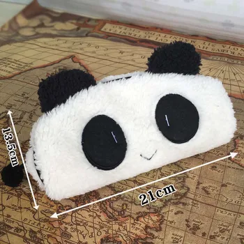 Lepe Risanke Mačka Panda Obliko Mehki Pliš Kozmetični Ličila Bag Torbica Pen Svinčnik Organizador