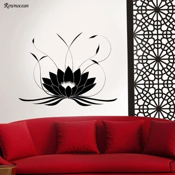 Lotus Flower Buda Yoga Studio Vinilna Home Decor Art Zidana Vinilne Nalepke Z201