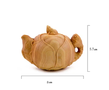Lotus semena pot Čajnik žaba živali lesa dekoracijo lesenih carving obrti doma dodatki, poslovno darilo debelo