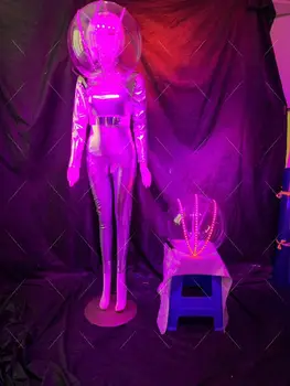Lumious Prostor Bojevnik Čelada kostum DS DJ gogo stranka fazi kažejo prihodnje tehnologije nočni klub cosplay sveti pokrivala