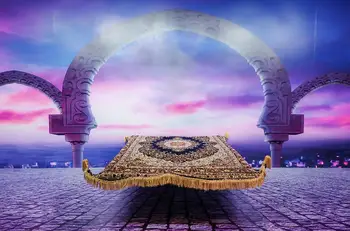 Lyavshi fotografija ozadja za foto studio Aladdin čarobno preprogo somrak scene arch vrata pravljico ozadje photophone