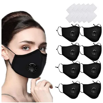 Masque noir anti virus Bombaž Črno Masko Usta Masko PM2.5 Prah Usta Masko Oglje, Filter Za Masko Tkanine Masko