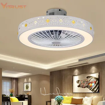 Moda minimalističen, stropni ventilator s svetilko v Zaprtih prostorih doma stropni ventilator z Svetloba, možnost zatemnitve spalnica fan lučka 110V/220V