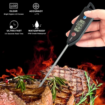 MOSEKO Digitalni IPX66 Nepremočljiva Mesa Termometer za Kuhanje, peko na žaru Olje, Mleko, Sladkarije Pečica, Žar Hrane Merilnik Temperature Kuhinja Orodja