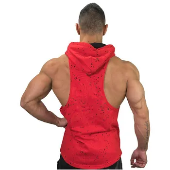 Moški fitnes telovnik velikosti M-3XL hooded multicolor brez rokavov telovnik moški 2020 moda naguban fitnes telovnik moški