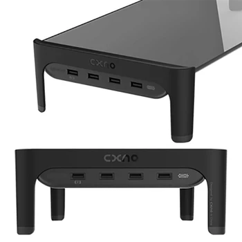 Namizje Monitorja Notebook Laptop Stand Space Bar Non-slip Desk Odcepa z 4ports Zvezdišče USB Prenos Podatkov in Hitro Polnilnik 501L