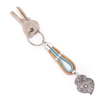 Naravna Pluta Viana Čar, ročno plute Original Keychain, ročno ključnih verige, I-021-MIX-6