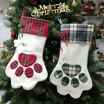 Nov Prihod 2020 Božične Nogavice Otroci Candy Bag Božično Dekoracijo za Dom Stranka Šapa Obesek Božično Drevo Decor