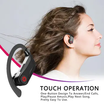 Nove Brezžične Bluetooth V5.0 Slušalke Ear Kavljem Brezžične Slušalke Športne Slušalke Z 950mAh Polnjenje Primeru Za Telefon