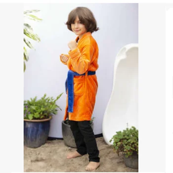 Odrasle Otroke, Kopalni Plašč Anime Cosplay Kostum Goku Kakarotto Kopel Haljo Sleepwear Vzorec Plišastih Robe Za Ženske, Moške, Otroke Boy