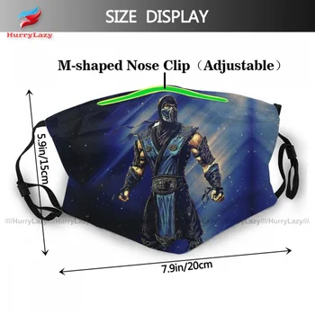 Odraslih Moda Mortal Kombat Obraza Maska Za Prah Zaščito Zamotek Krpo Obraz, Usta Maske Z Filtri