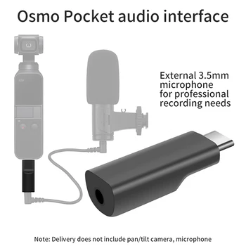 Originalna Vrsta-C do 3.5 MM, Mikrofon Adapter za DJI Osmo Žep 1 2 Mikrofon Zvočna dodatna Oprema USB-C Vmesnika 3,5 MM Jack