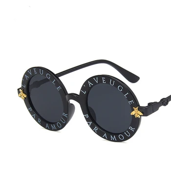 Otrok 2019 NOVE oblikovalec Krog Okvir sončna Očala Otroci Zlata čebela Otrok Očala UV400 Baby Poletje Očala Luštna Punca Očala