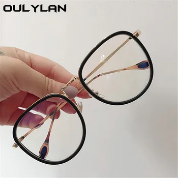 Oulylan Modna Očala Okvirji Za Ženske Modni Pregleden Optični Velik Okvir Očal Moških Metal Spektakel Okvir Letnik Ponaredek Očala