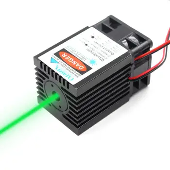 Oxlasers visoke moči 1W 1000mW 520nm Zeleni Laser laser Modul ptica repeller diode laserji z hladilni ventilator dolgo obratovalni cikel