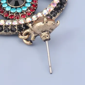 Pauli manfi 2020 Moda ustvarjalne kovinski nosorogovo oči smolo tassel uhani za ženske priljubljena stranka nakit uhani