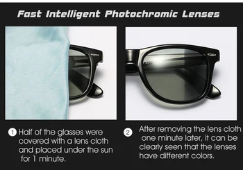 Photochromic Polarizirana Sončna Očala Moških Vožnja Avtomobila Očala Sončna Očala Očala Lunettes De Soleil Pour Hommes Odtenki