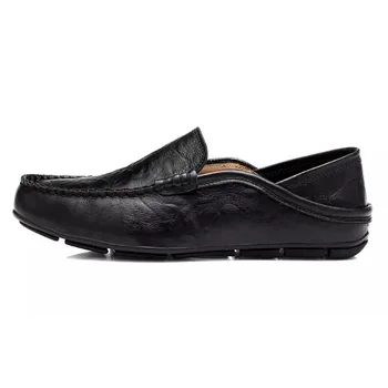 Plus velikost pravega usnja moške priložnostne čevlji zdrsne na spomladanskem in jesenskem mehko loafers čevlji moški moccasins čevlji za moške stanovanj čevlji