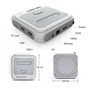 Podpora WiFi, HDMI Izhod Super Konzolo X vgrajeni 50+ Emulators 40000+ Retro Igre Mini TV/ Video Igra Igralec Brezžični Gamepad