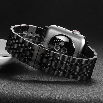 Polje+Trak Za Apple Watch band 44 mm 40 mm iwatch 42mm/38 mm, iz Nerjavnega Jekla Metulj watchband apple gledati serije 4 3 5 jv 6