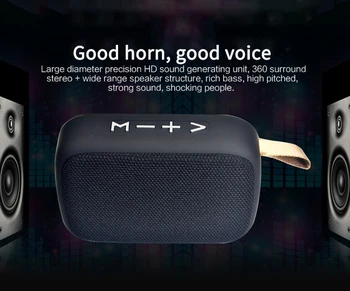 Polnilna Mini Brezžični Bluetooth Zvočnik podpira Bluetooth/USB/TF kartice/FM radio heavy Bass Prenosni Zunanji Zvočniki