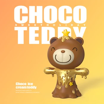 Priljubljeno darilo pristno sladko počitnice čokolada medved serije slepo polje srčkan trendy doll
