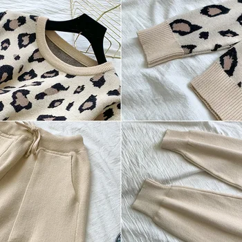Priložnostne Obleko Ženska Majica Prevelik Leopard Hoodie Obleke Puloverju Priložnostne Žensk Trenirko Zimska Oblačila