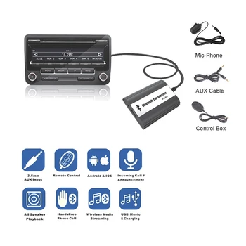 Prostoročno Avto Bluetooth Kompleti Glasbe MP3, AUX Adapter za Avto Avdio Vmesnik CD Zvoka Za Volvo HU-serije C70 S40/60/80 V40 V70 XC70