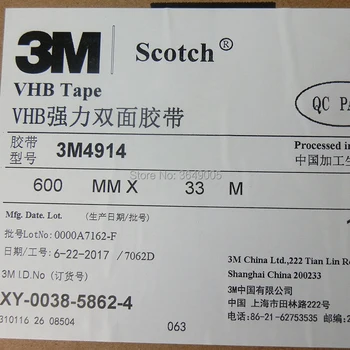 Prvotne 3M 4914 bele barve Z Dvojno Stranicami VHB Trak 3m samolepilni trak, pena 8~30 mm