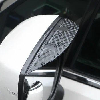 QCBXYYXH Za Subaru Gozdar SK 2019 Avto Styling Ogljikovih Dež ščit rearview mirror obrvi Rainproof Prilagodljiv Rezilo Zaščitnik