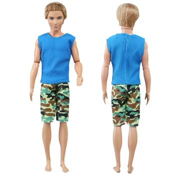 Ročno izdelan 5 skupin/Veliko Moških Obleko Kul Vsakodnevno Casual Wear, Mešani Slog T-shirt Hlače Jeans Oblačila Za Barbie Lutka Ken Dodatki