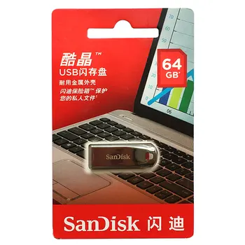 SanDisk USB 2.0 Flash Drive CZ71 Mini Pendrive 8GB/16GB/32GB/64GB Visoka Hitrost Pomnilniški ključ Pen Drive U Disk za Shranjevanje Naprave Za PC