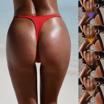 Seksi Tangice Bikini Spodnji Deli Ženske G-String Brazilski Jermenov, Kopalke, Kopalke Trdno Dno, Plavanje Obleko