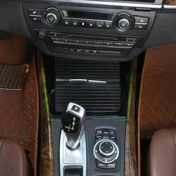 Sijajna Črna ABS Plastike Avto Notranjosti sredinski Konzoli Okvir Dekoracijo Držalo Trakovi Trim za BMW X5 E70 2008-2013 Dodatki