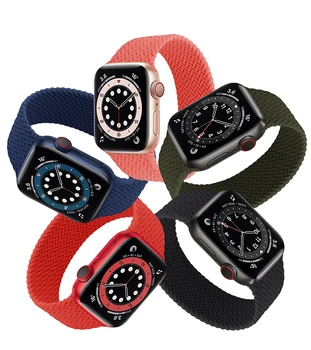 Silikonski Solo Zanke pasu Za Apple watch trak 44 mm 40 mm 38 mm 42mm Teksturo Elastični pas, zapestnica iWatch 3 4 5 jv 6 seriji band