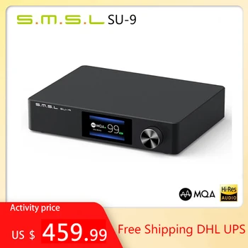 SMSL SU-9 MQA Audio DAC ES9038Pro 2. Gen XMOS DSD512 PCM768kHz/32Bit Bluetooth 5.0 UAT LDAC USB Uravnoteženo Močjo Dekoder