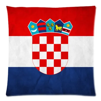 Sodobno Hrvaško Zastavo Natisnjena Bombaž Perilo Dekorativne Blazine Pokrov Osebno Kavč Vrgel Blazino Primeru Almofadas 45*45 CM