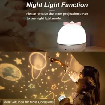 Starryx Nebo Projektor Noč Svetlobe Z BT Zvočnik Daljinski upravljalnik Polnilna Vrtenje LED Lučka Pisane Star Otroci Baby Darilo