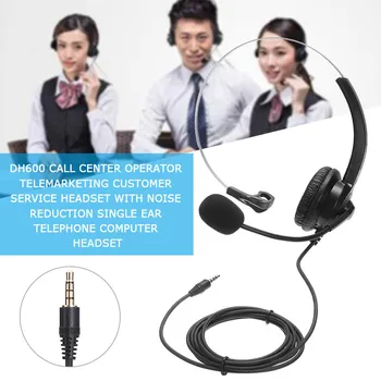 Strokovno 3,5 mm Slušalke šumov Slušalke Z Mikrofonom Za klicni Center, E-commerce podjetje Prodajalec