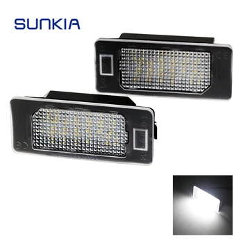 SUNKIA 2Pcs/Set LED Tablice Luči za BMW E39 E60 E61 E70 E82 E90 E92 24SMD Napak Svetle Bele Barve Vroče Prodaja
