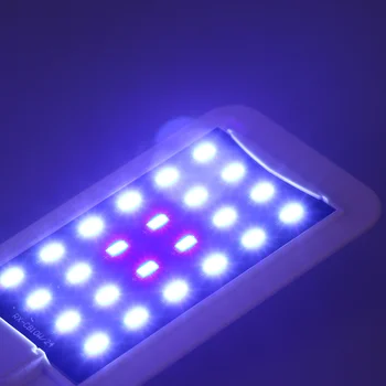 Super Slim LED Luči Akvarij Rastline Rastejo Razsvetljavo Ustvarjalne Clip-on Svetilko z EU Vtič (Modra Bela Svetloba)