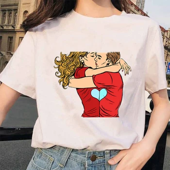 To Je za Nas Zgodba Nas Natisniti Pismo Tshirt Ženske 2020 Novo Poletje Kawaii Harajuku T Shirt Ljubezen, Družina Srajce Ženski Top Tee