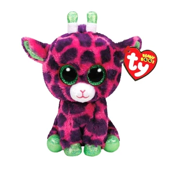 Ty Srčkan Živali, Vijolična Žirafa Z Zelene Oči Plišastih Igrač Lutka Božično Darilo 6