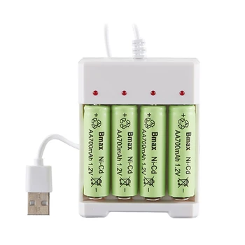 Universal USB Output Testo Polnilnik Priključite 5 1A 1,2 V 4 Reža AA/AAA Polnilne Baterije Adapter Dropshipping Brezplačna Dostava