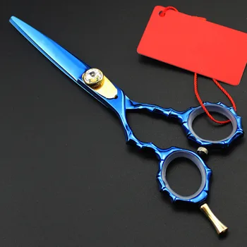 Upscale Strokovno japonska 440c 6 inch bambusa las škarje za rezanje barber ličila makas redčenje frizerske škarje, škarje za