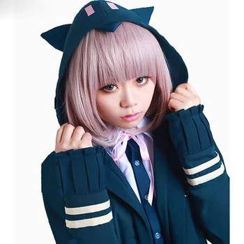 Visoka Kakovost Las Anime Super DanganRonpa Dangan Ronpa Chiaki Nanami Toplotno Odporen Cosplay Kostum Lasulja + Lasuljo Skp