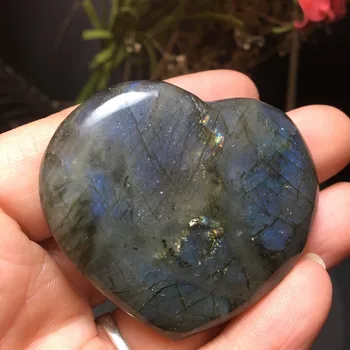 Visoko Kakovost Naravnega Moonstone Modra Svetloba Labradorite Ročno Srce Mineralnih Kristalov Vzorcu Feng Shui Doma Dekoracijo