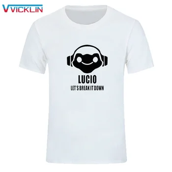 Vroče igre PAZI DJ LUCIO spretnost logotip priting Gane navijači majica s kratkimi rokavi različnih barv bombaž svoboden plus velikost oblačila