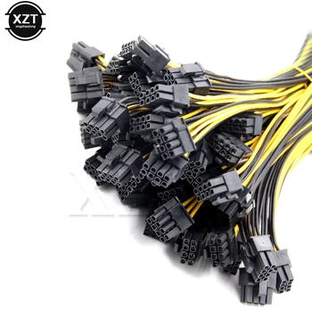 Vroče Prodaje 10pcs/lot 8 Pin GPU PCI-E 8P(6+2)pin splitter 18AWG razširitev napajalni kabel 20 cm žice za grafične kartice BTC Rudar